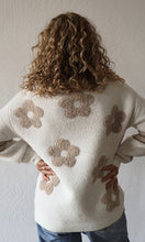Marsha Floral Jacquard Half Zip Up Neck Sweater