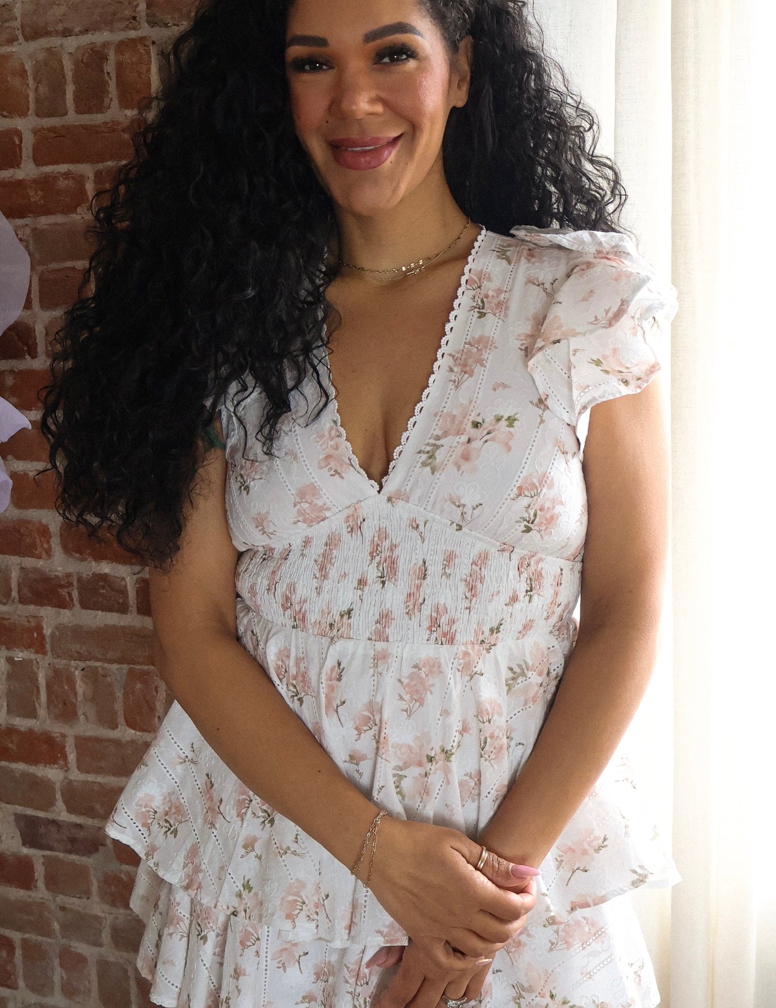 Sterling Short Ruffled Sleeve Mini Dress