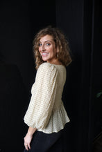 Orilla Polka Dot Puff Sleeve Top