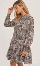 *SALE! Annabel - Ivory Black Leopard Print Tunic Dress