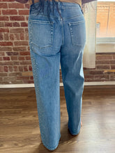 Udell High Rise Hotfix Embellished Wide Jeans