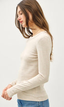 Gimli Oatmeal Round Neck Long Sleeve Knit Top