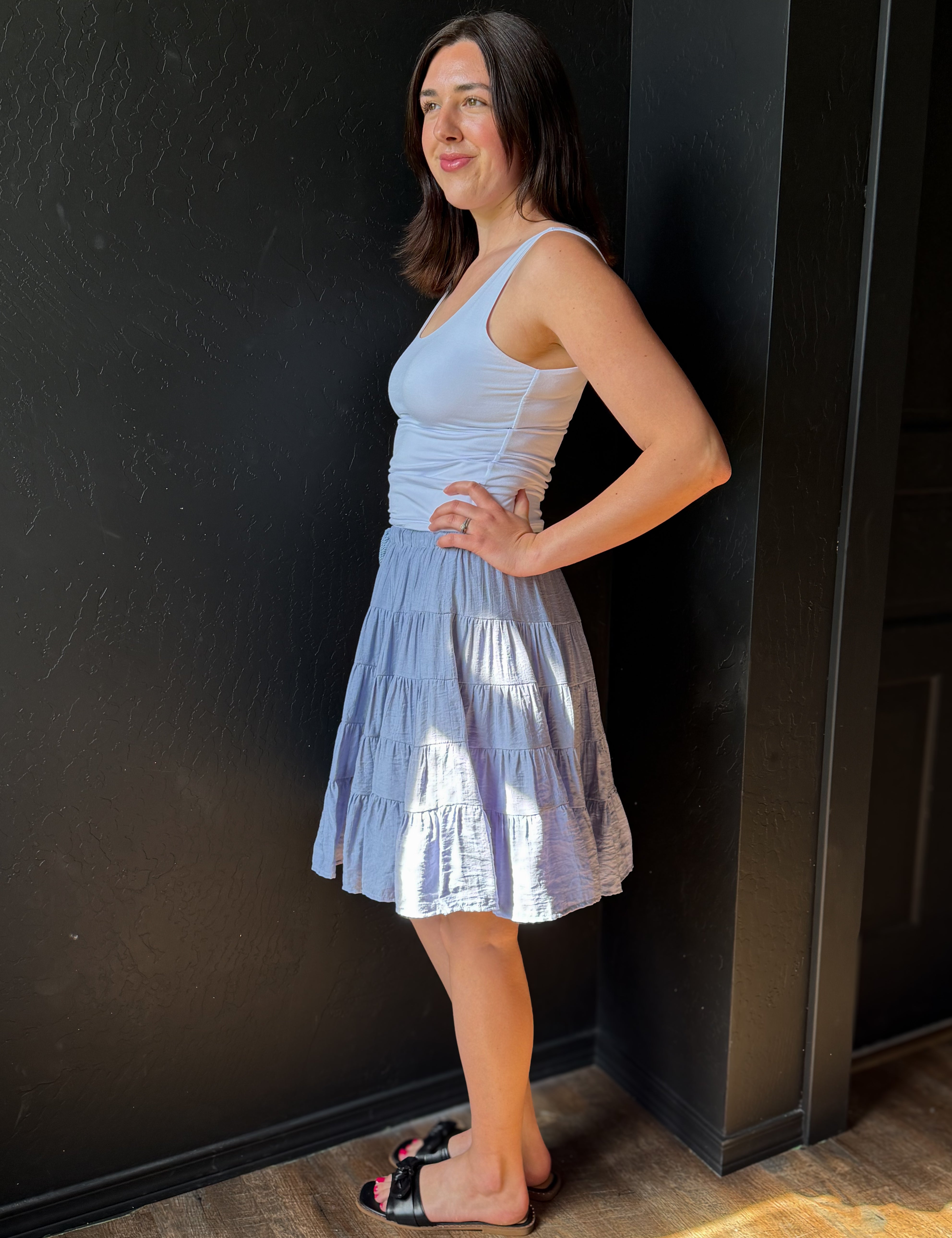 Ginger Flared Pleated Mini Skirt