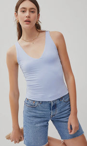 Brooke Basic Chambray V Neck Tank