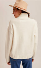 Melody Off-White Fringe Detailed Mock Neck Sweater