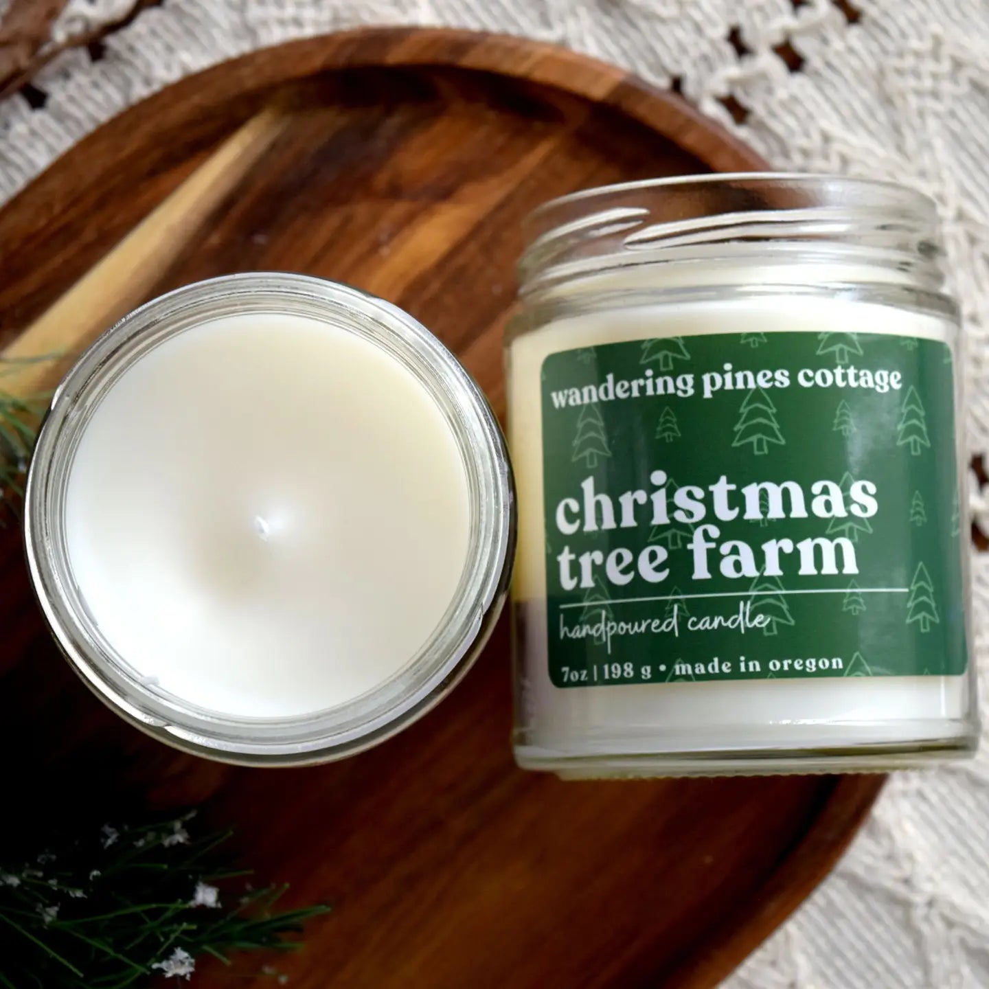 Christmas Tree Farm Candle - 7 oz Glass Jar Candle