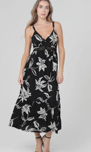Julia V Neck Lace Trim Double Straps Maxi Dress