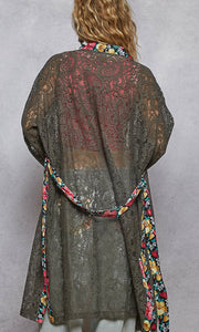 Kali Long Lace Floral Edge Top