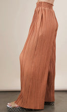 Reagan Camel Solid Wide Leg Pleated Pants