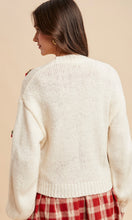 Loyal Cream Knitted 3D Strawberry Cardigan