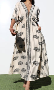 Gustaff Border Printed Woven Midi Dress