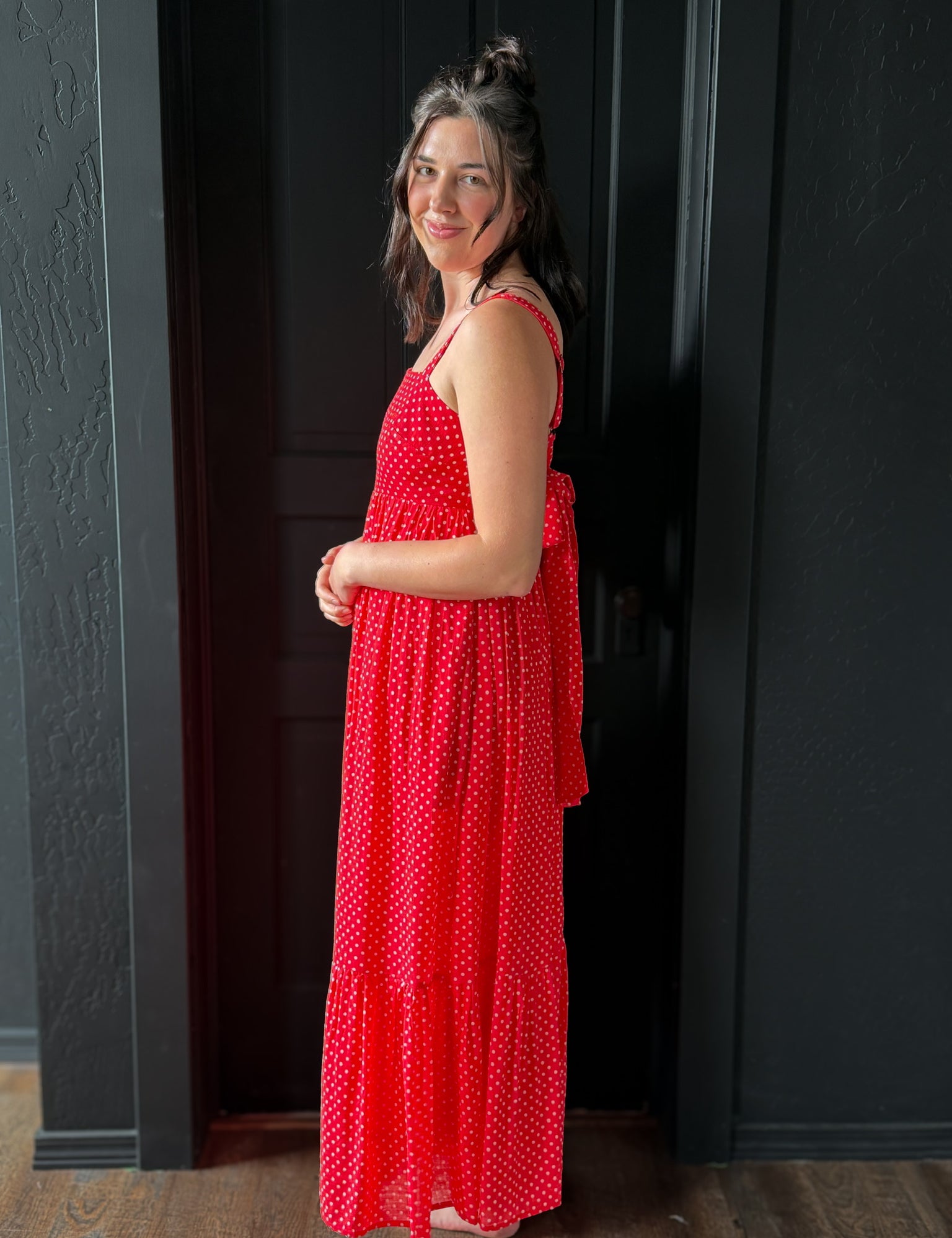 Hartley Polka Bow Maxi Dress