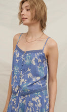 Katah Blue Floral Button Front Cami Top