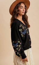 Jamie Black Embroidered Cardigan