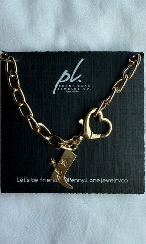 Huxley Western Boot Heart Toggle Necklace