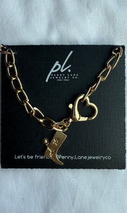 Huxley Western Boot Heart Toggle Necklace
