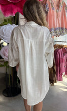 Mira Oversized Embroidered Button Down Top