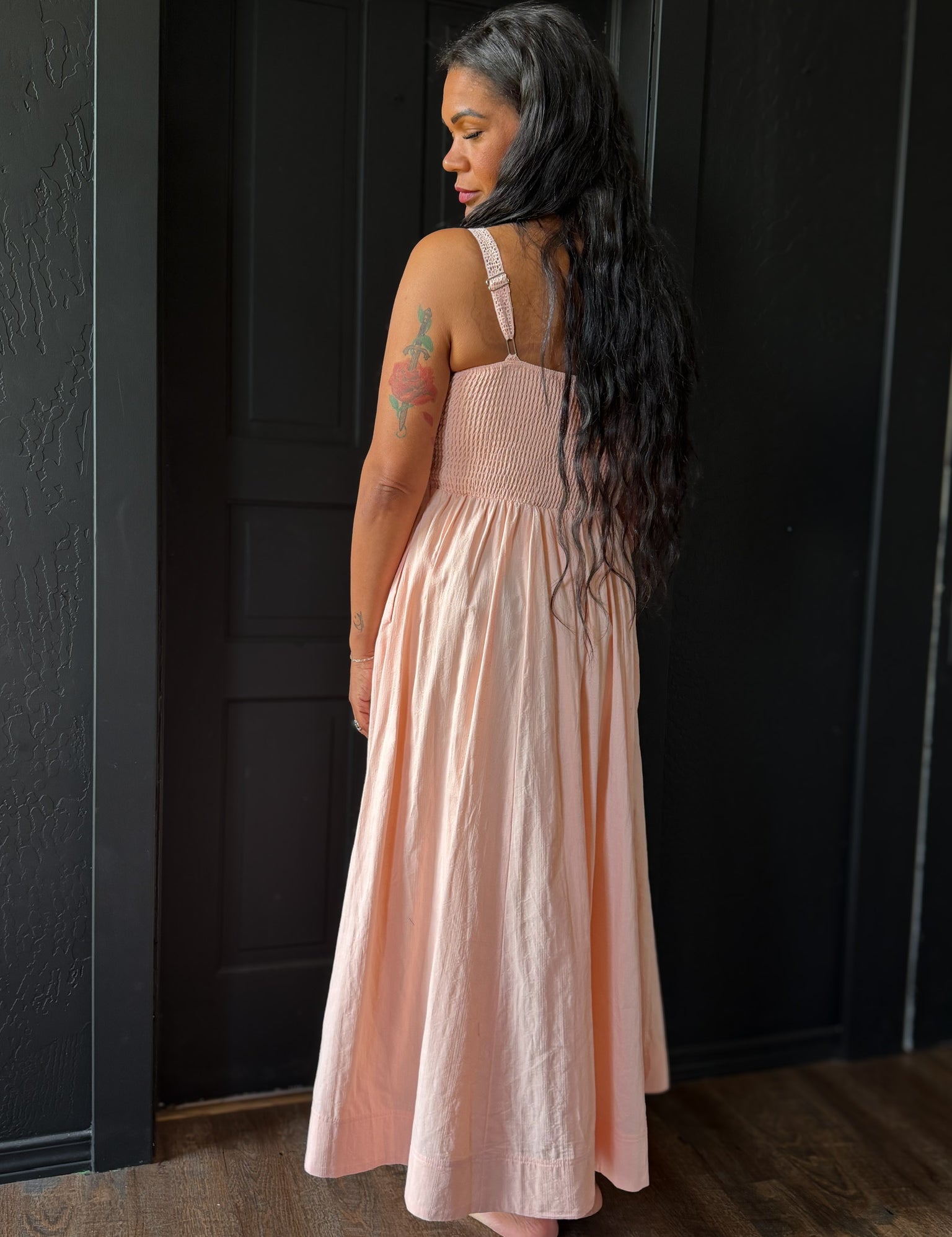 Huntlee Pintuck Detail Maxi Dress