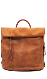 Handbag Barker - Black Vegan Leather Backpack Crossbody HandBag