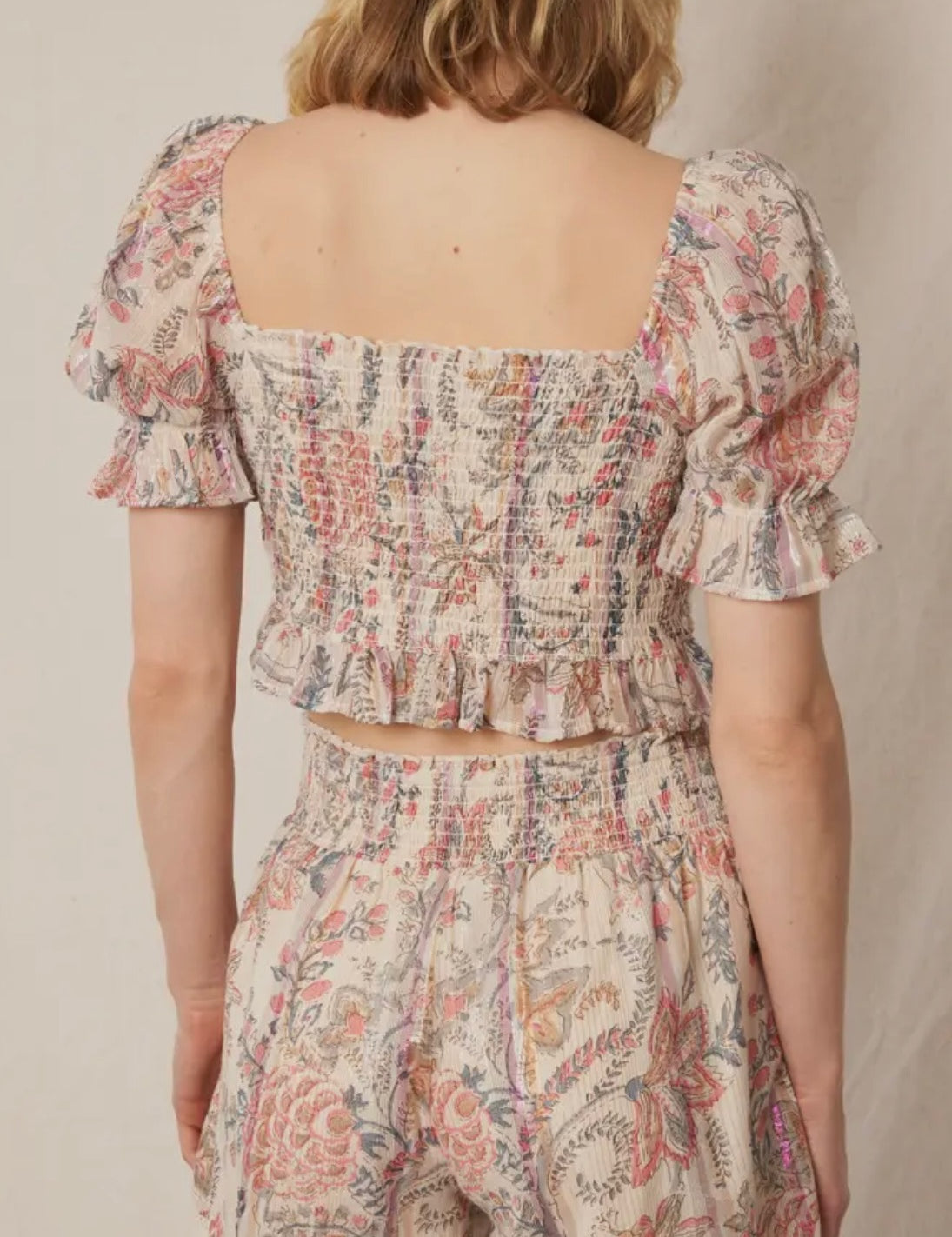 Madelyn Puff Sleeve Front Tie Ruffle Top