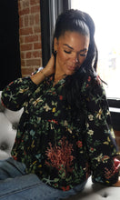 Haisley High Neck Band V Neck Printed Top