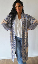 Marian Paisley Motif Sweater Coatigan