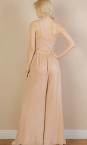 Pearl Khaki Button Front Wide Leg Jumpsuit