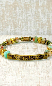 Potty Mouth Beaded Bracelet