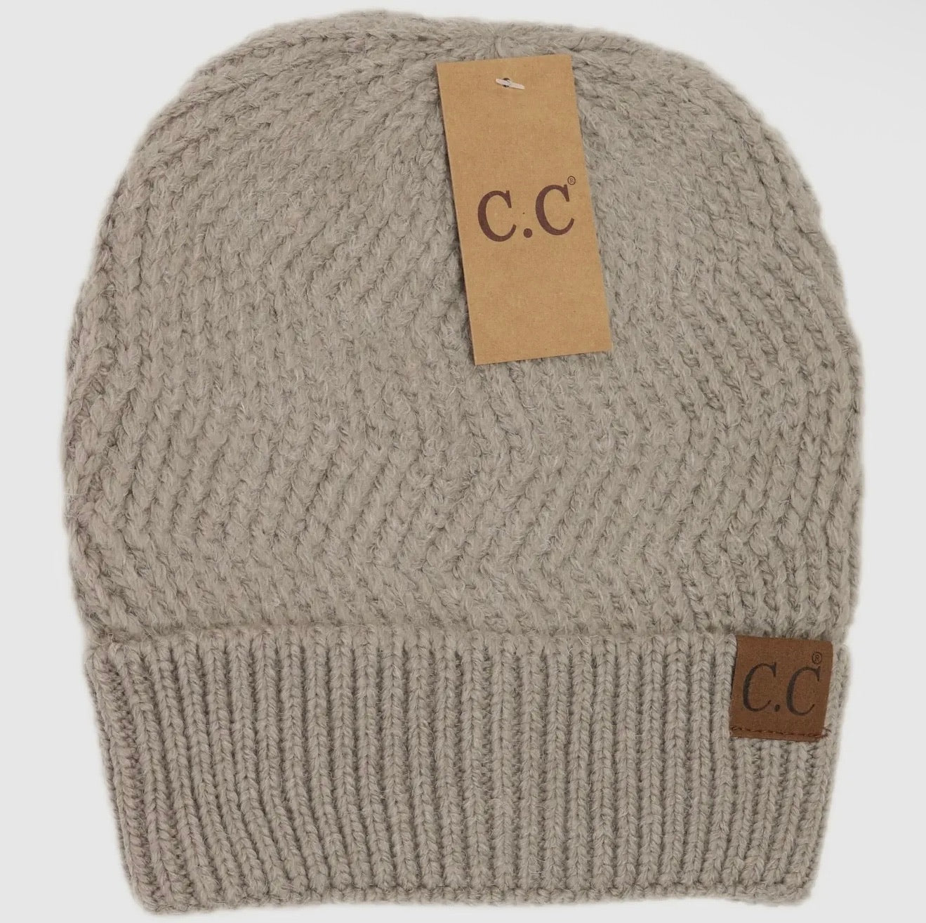 Chevron Knit Cuff C.C Beanie