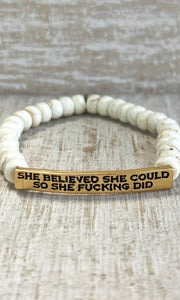 Potty Mouth Beaded Bracelet