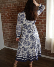 Selene Button Down Long Sleeve Midi Dress