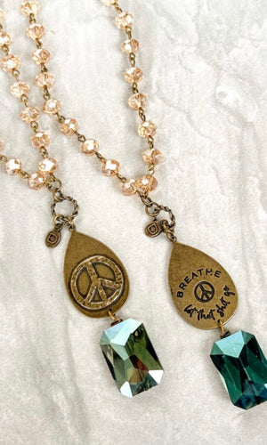 Breathe Necklace In Bronze