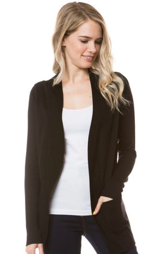Molly Black Open Knit Cardigan