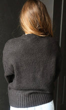 O'Shea Black Floral Cable Knit Sweater