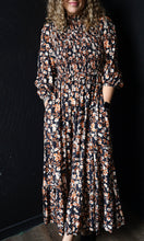 Jordan Mock Neck Smocked Top Woven Midi Dress