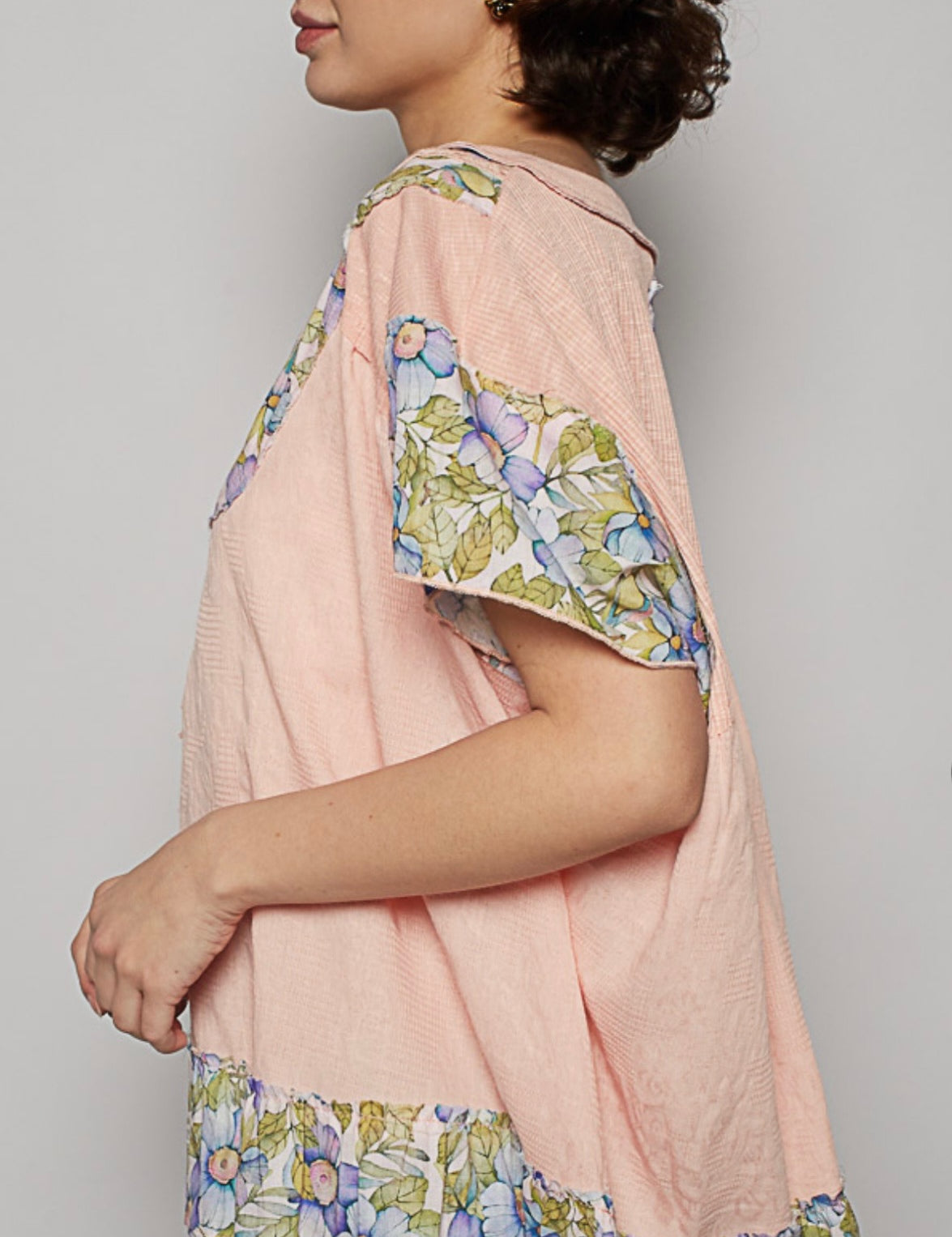Kurt Pink Floral Oversized Top