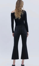 Tobias Mid Rise Raw Step Hem Crop Flare Jeans