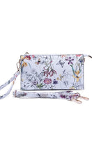 Millie Unique Color Leather Clutch Bag Removable Strap