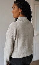 Maisie Textured Melange Boxy Fit Sweater Jacket