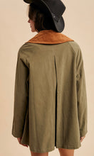 Lewis Light Olive Corduroy Collared Cotton Chore Jacket