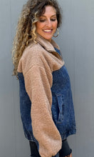 Montana Teddy With Denim Zip Up Jacket