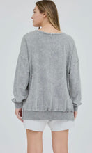 Nolan Washed Crewneck Long Sleeve Knit Top