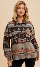 Jalen Rust Aztec Print Shacket
