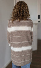 Maggie Striped Open Sweater Cardigan