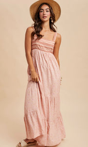 Avrielle Border Print Adjustable Strap Maxi Dress
