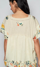 Kurt Almond Latte Floral Oversized Top