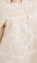 Kimmy Button Down Embroidery Linen Top