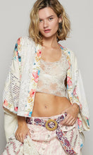 Feodor Oversized Floral Pattern Double Gauze Cardigan