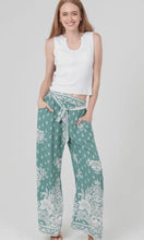 Jett Printed Wide Leg Pants with Tie Waist