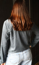 Ruby Midnight Blue Cropped Utility Zipper Safari Jacket